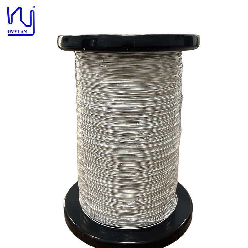Natural Silk Serving 0.055mm Silver Plated Litz Wire For Audio